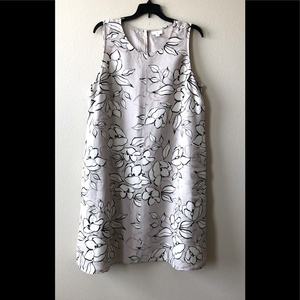 j.jill Beige and Cream Dress